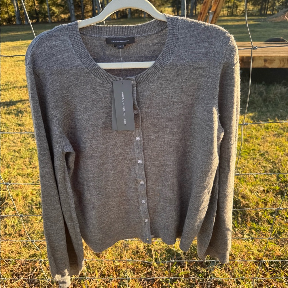 French Connection cardigan Gray Women's Sweater new with tags